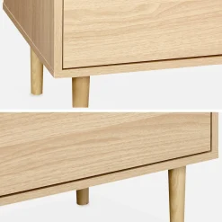 160cm TV unit wooden effect 2 doors