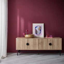 157.5cm TV unit wooden effect 4 doors