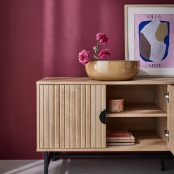 157.5cm TV unit wooden effect 4 doors