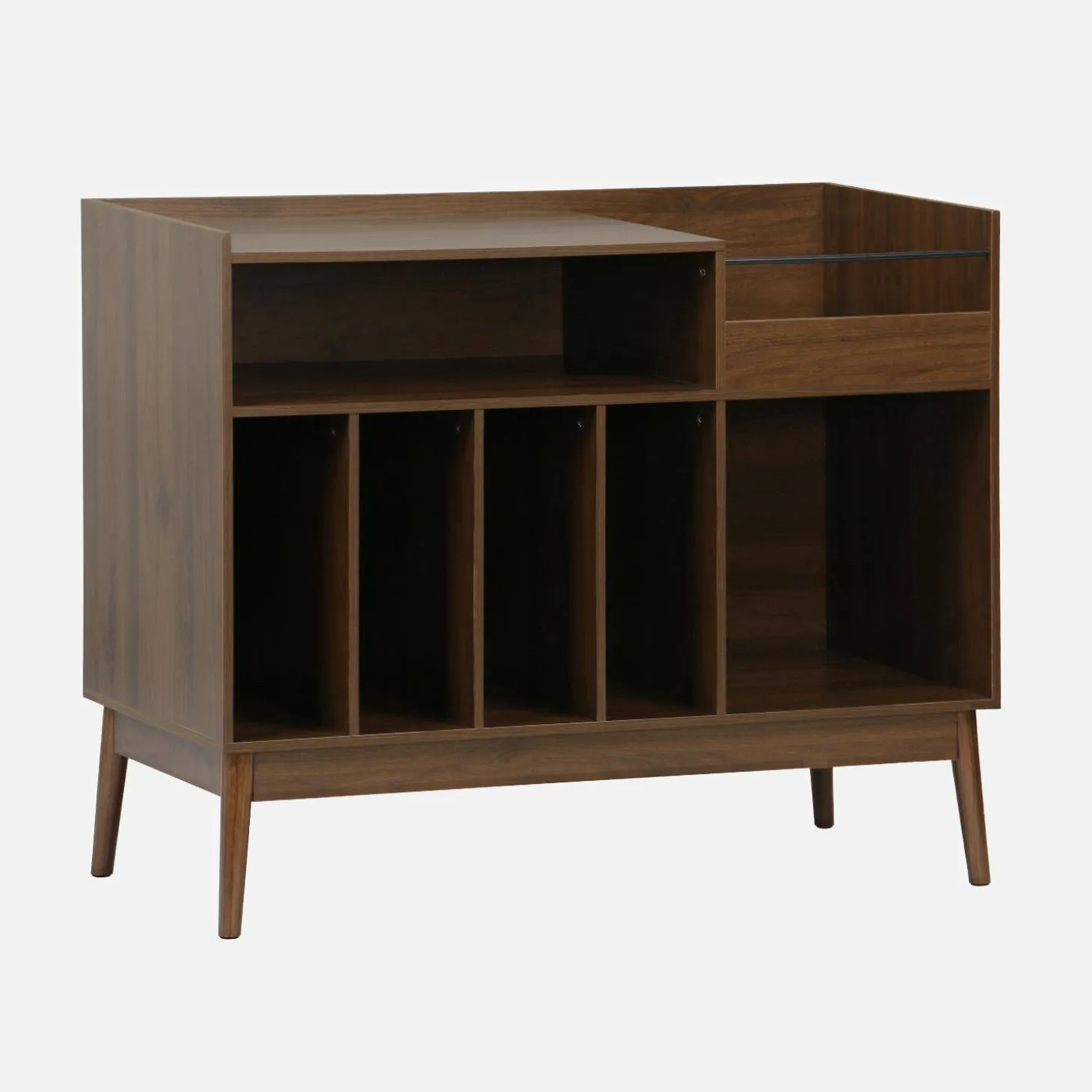 100cm vintage vinyl record cabinet with dividers