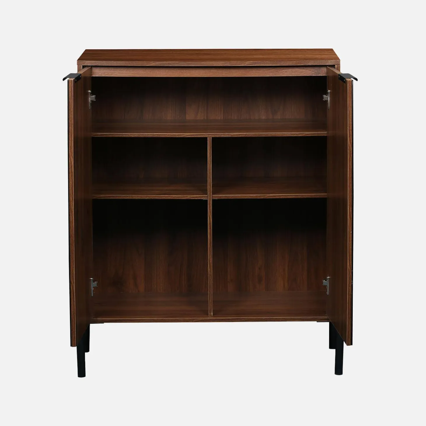 83cm vintage walnut wooden effect sideboard