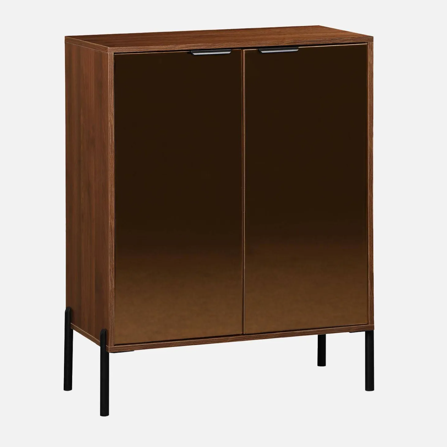 83cm vintage walnut wooden effect sideboard