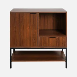 80cm walnut sideboard with 2 drawers