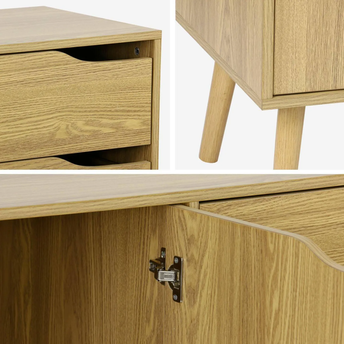 160cm walnut wood-effect sideboard
