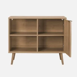 80cm wood and rounded cane rattan sideboard