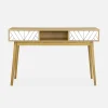 120cm wood-effect console table