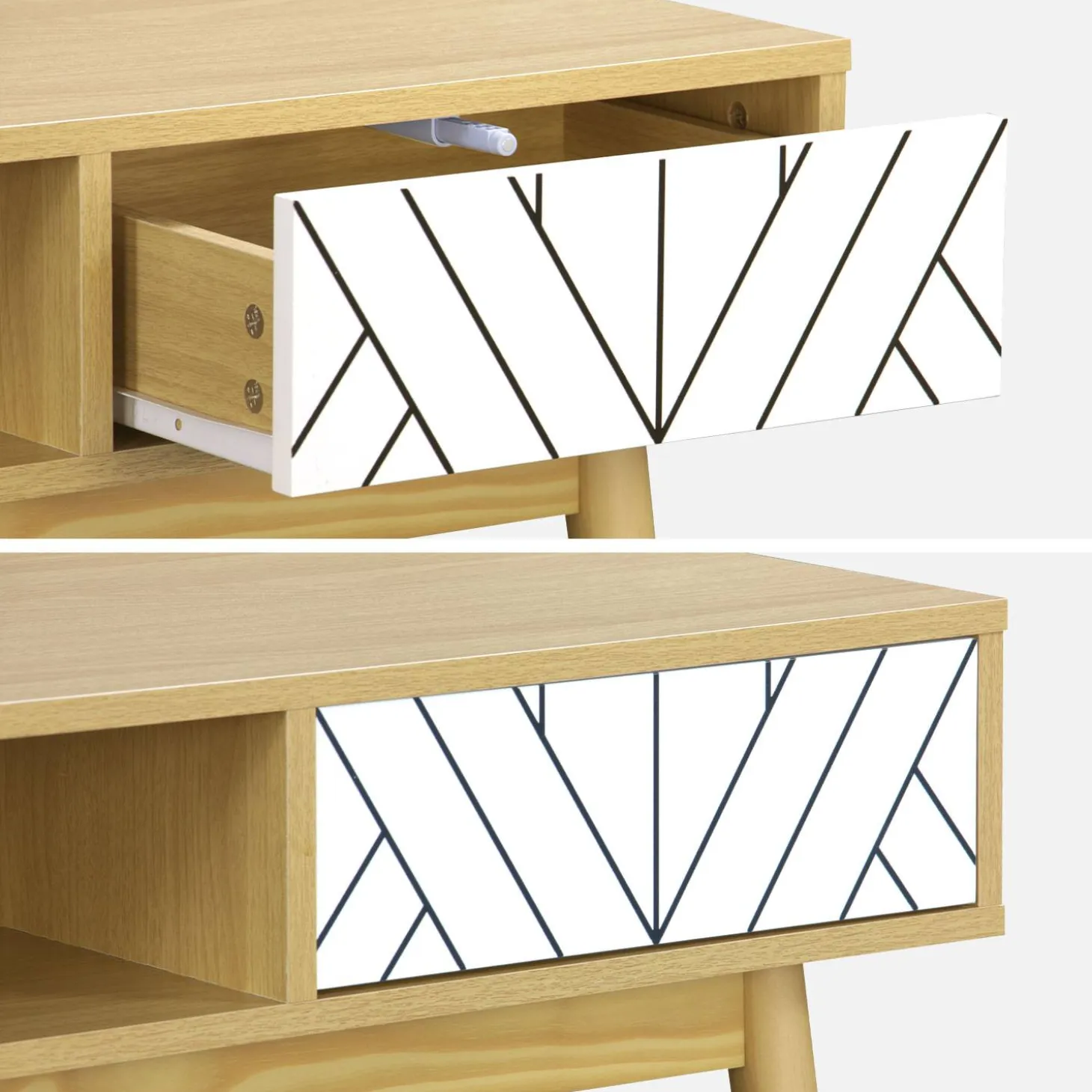 120cm wood-effect console table