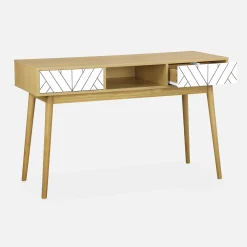 120cm wood-effect console table