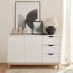 120cm wood-effect sideboard with 2 doors