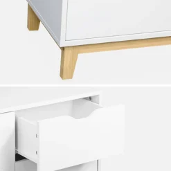 120cm wood-effect sideboard with 2 doors