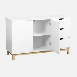 120cm wood-effect sideboard with 2 doors