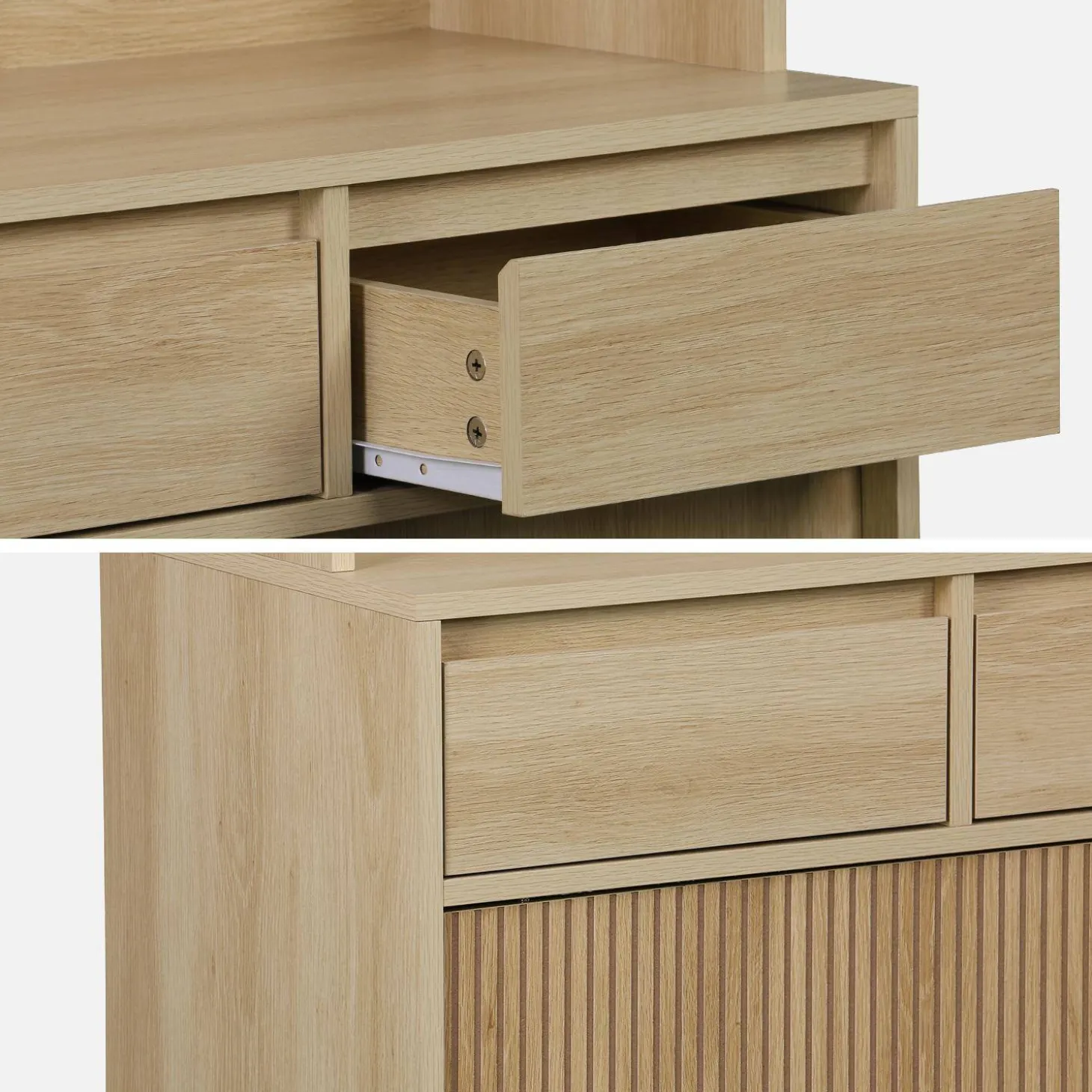 110cm wooden buffet with 3 drawers