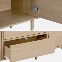 160cm wooden-effect sideboard