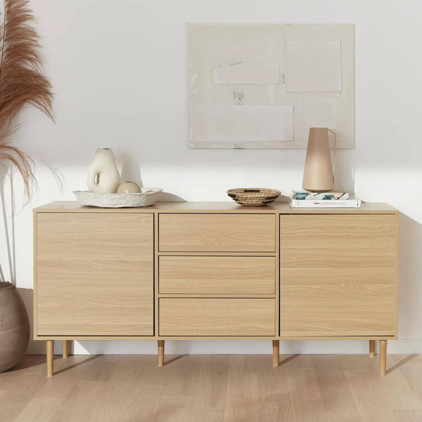 160cm wooden-effect sideboard
