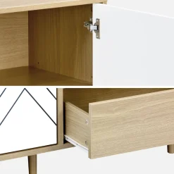 160cm wooden-effect sideboard