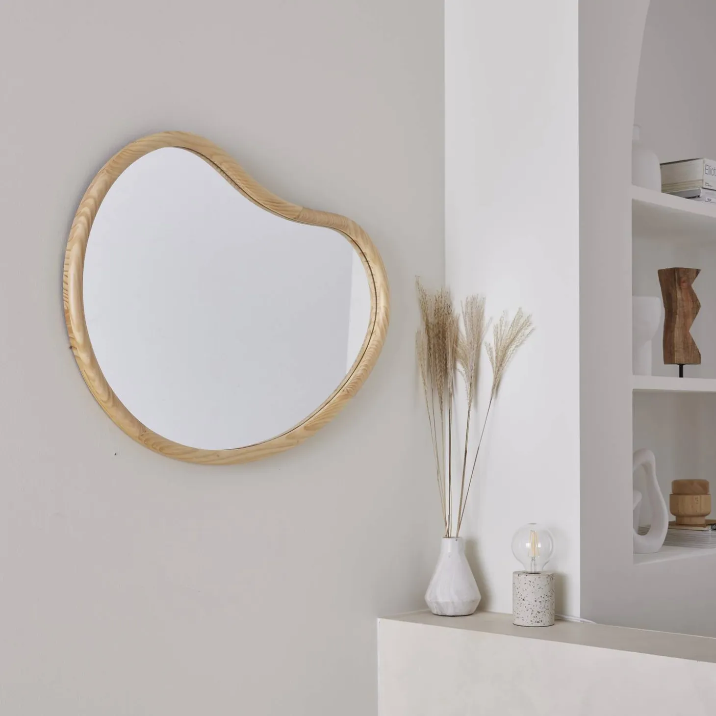 85cm wooden mirror