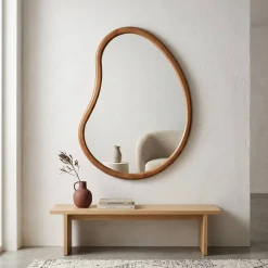 85cm wooden mirror