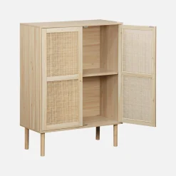 80cm woven rattan storage cabinet