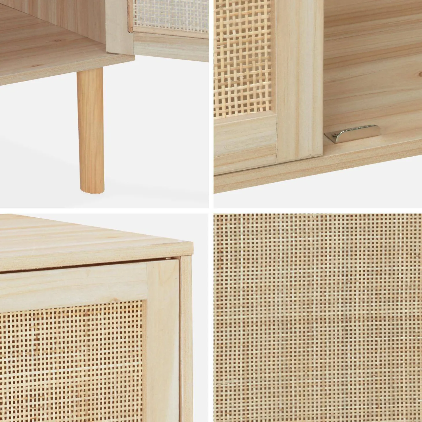 80cm woven rattan storage cabinet
