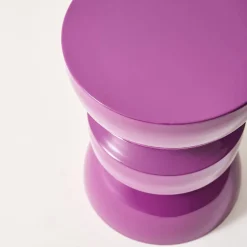 Coffee table, side table, bedside table, metal with glossy finish
