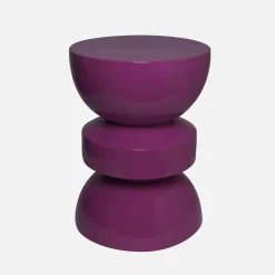 Coffee table, side table, bedside table, metal with glossy finish