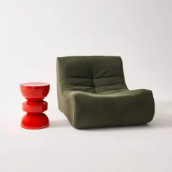 Coffee table, side table, bedside table, metal with glossy finish