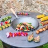 Cooking brazier Ø81.5cm with cooking grate, storage space, and lid