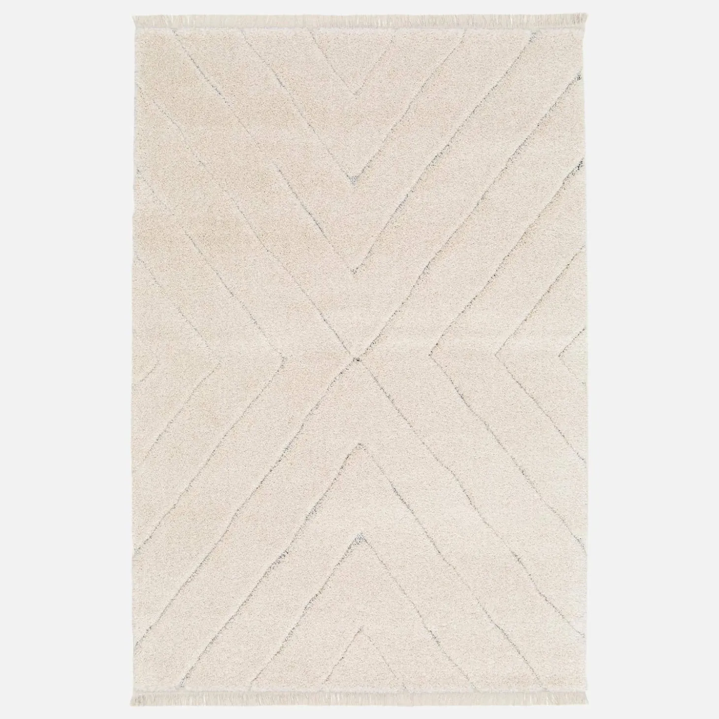 Cream tufted interior rug