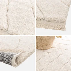 Cream tufted interior rug