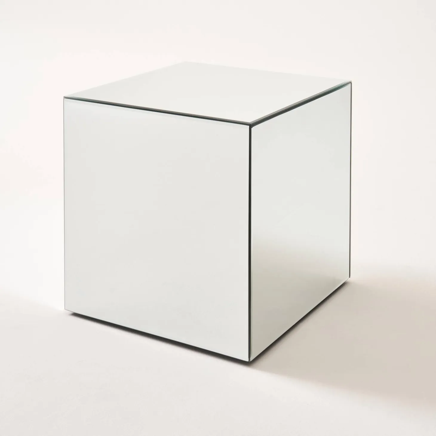 Cubic mirror coffee table, side table, bedside table, 35 cm cubic mirror