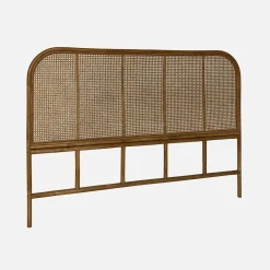 Dark rattan and cane headboard
