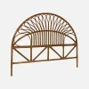 Dark rattan headboard