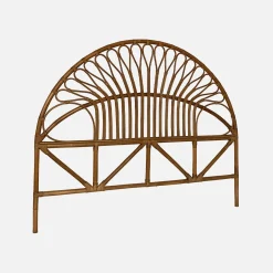 Dark rattan headboard
