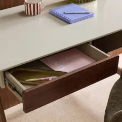 Desk wood decor 2 drawers