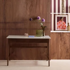 Desk wood decor 2 drawers