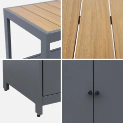2 doors aluminum outdoor and polywood kitchen