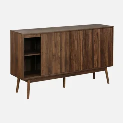 2-door scandi-style buffet with wood effect