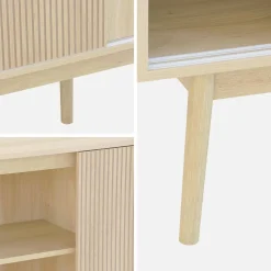 2-door scandi-style buffet with wood effect