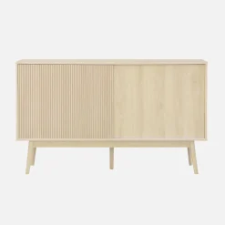 2-door scandi-style buffet with wood effect