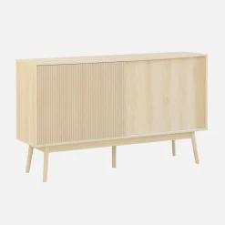 2-door scandi-style buffet with wood effect