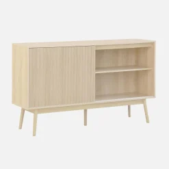 2-door scandi-style buffet with wood effect