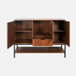 3-door walnut sideboard