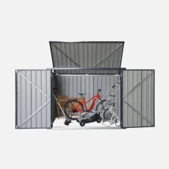 Double 1.75m² galvanised steel dustbin cover
