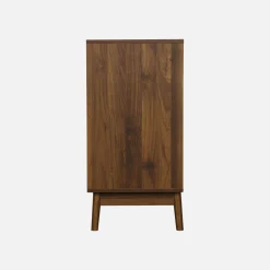 3-drawer chest with grooved wooden detail