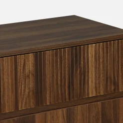 3-drawer chest with grooved wooden detail
