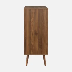 4-drawer chest with walnut wood effect