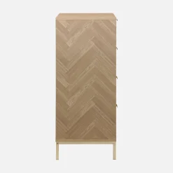 4-drawer herringbone chest