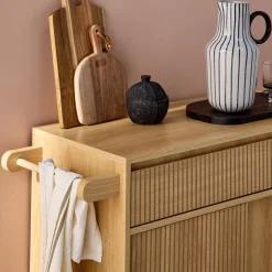 1-drawer kitchen wooden effect sideboard with 2 doors