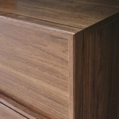 4-drawer walnut wood-effect storage chest