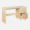 2-drawer woven rattan desk
